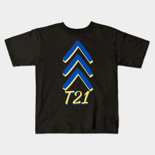 Down Syndrome Chevron Arrow for Trisomy 21 T21 for Down Syndrome Awareness Kids T-Shirt